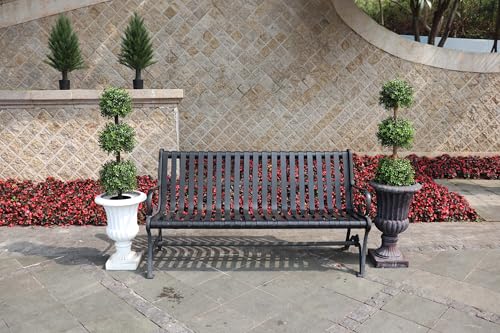 3ft Artificial Triple Ball Boxwood Topiary Tree, UV Resistant Outdoor Plant