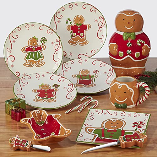 Certified International Holiday Magic Gingerbread 3D Cookie Jar - 72 oz.