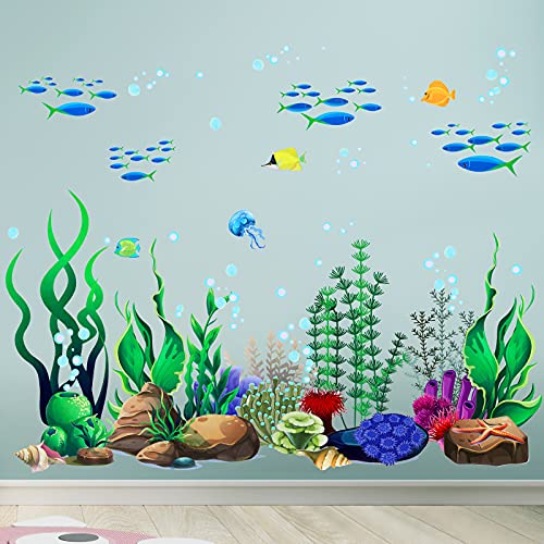 Underwater Ocean Wall Decals - 95 Piece Coral Reef & Sea Life Sticker Set