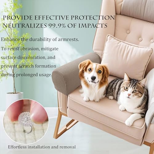Stretch Armchair Covers Set of 2 - Soft Sofa Arm Protectors