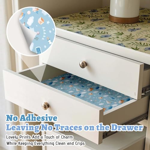 Scented Drawer Liners for Dresser, 12 Sheets Linen & Baby Powder Fragrance