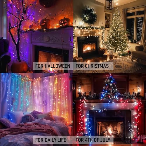 Dazzle Bright 66FT 200 LED RGB Smart Color Changing Christmas & Halloween Lights