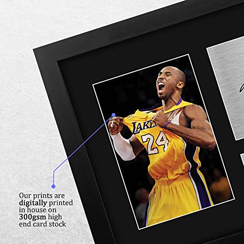 Framed Kobe Bryant Signed Printed Photo Display, 8.5x11 Inch Basketball Gift