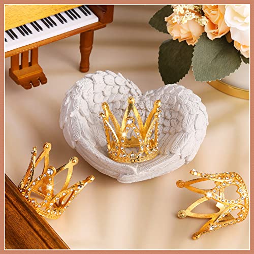 Mini Gold Crown Cake Toppers 50 Pcs Princess Cupcake Decorations