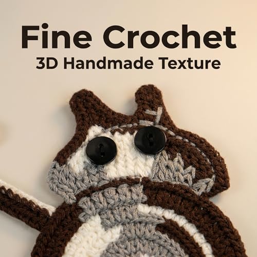 Graceice 3pcs Cat Woven Coasters - Cute Hand Knitted Drink Protectors for Cat Lovers
