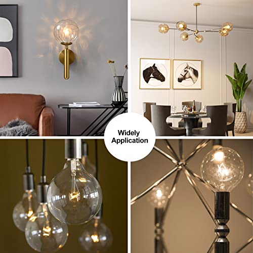 25W G50 Wax Warmer Replacement Light Bulbs - E12 Candelabra Base, 6 Pack