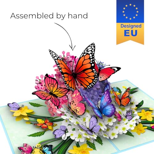 3D Butterfly Pop Up Card - Handcrafted Greeting Card for All Occasions