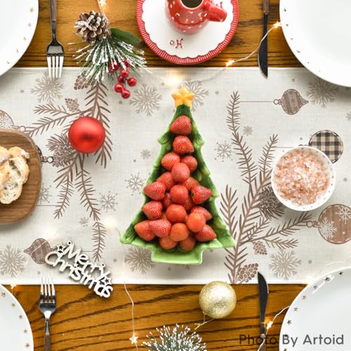 Artoid Mode Deer Merry Christmas Table Runner 13 x 108 Inch