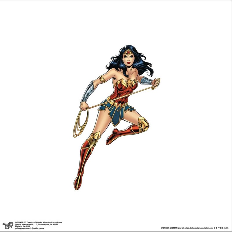 Trends International Gallery Pops DC Comics Wonder Woman - Lasso Pose Canvas Wall Art, Unframed Version, 12" x 12" Gallery Pops Canvas Wall Art