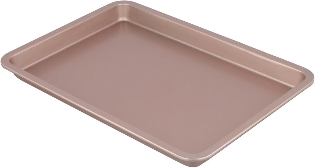 Sheutsan Gold Baking Sheet Pan Set - 4 Pack Carbon Steel Oven Trays, 13 x 9 x 1 Inch for Cooking & Roasting