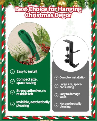 12-Pack Reusable Silicone Garland Hangers for Mantle & Holiday Decor