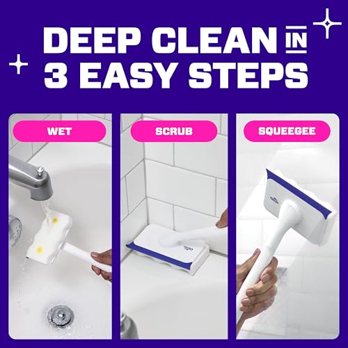Mr. Clean Shower & Tub Scrubber Lemon Starter Kit with 2 Foaming Magic Erasers