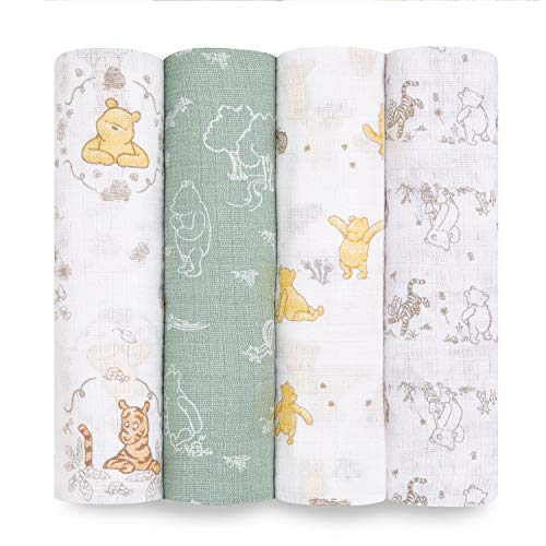 aden + anais Essentials Disney Cotton Muslin Swaddle Blankets (4-Pack)