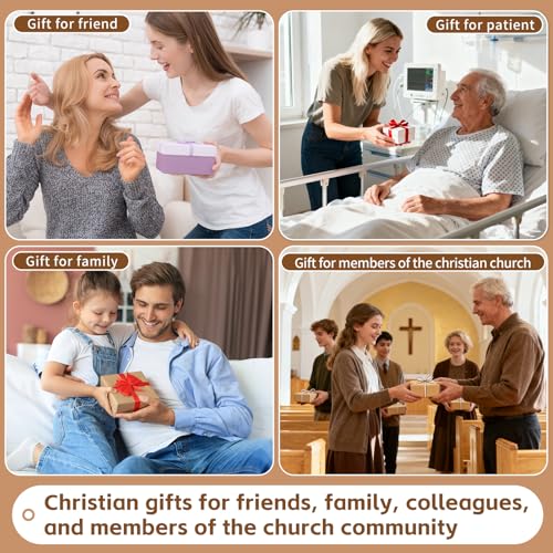 Wooden Pocket Cross Fidget Set (4 Pcs) - Anxiety Relief & Prayer Tool