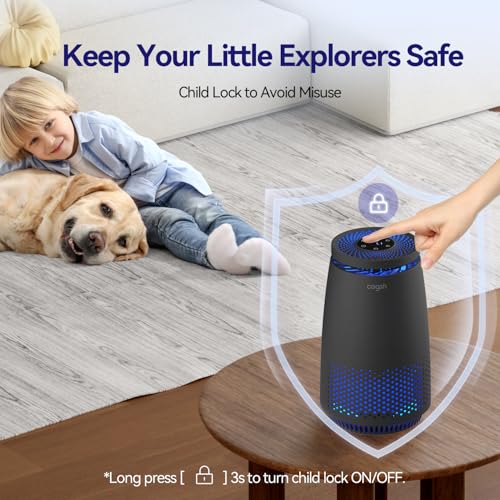 Compact Air Purifier for Bedroom with HEPA Filter Sleep Mode and Aromatherapy