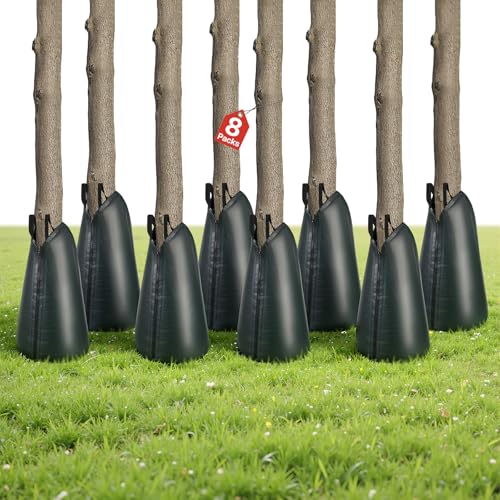 Slow Release Tree Watering Bags 20 Gallon (8-Pack) Heavy Duty Drip Irrigation