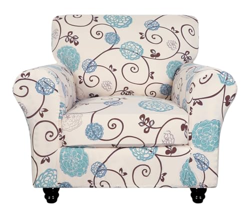 Stretch Floral Sofa Cover - 2-Piece Armchair Slipcover Set