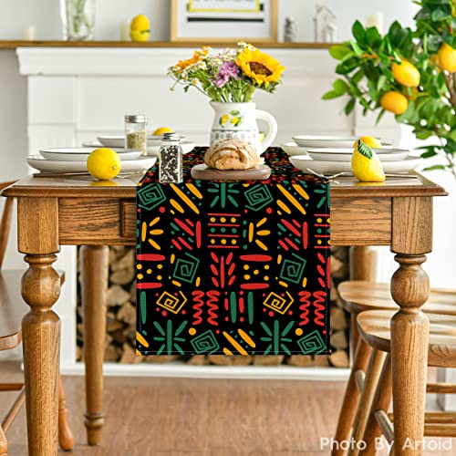 13 x 72 Inch African Tribal Juneteenth Table Runner Pack of 2 - Home Decor