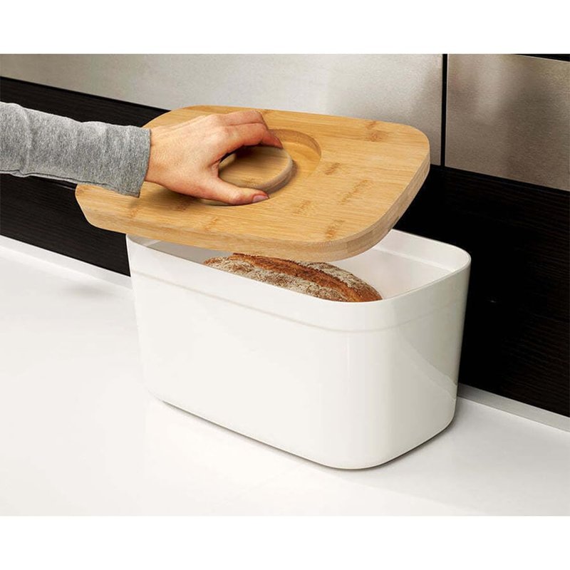 Joseph Joseph Bread Box with Removable Bamboo Cutting Board