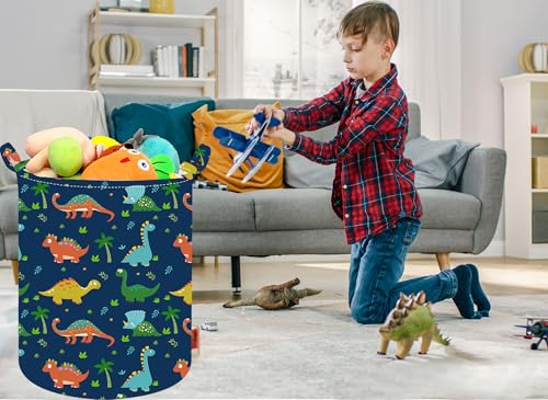 Collapsible Dinosaur Laundry Hamper - Foldable Toy Storage Bin
