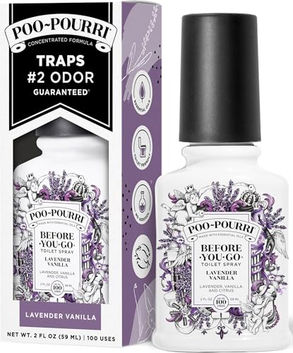 Before-You-Go Toilet Spray - Lavender Vanilla & Citrus Odor Eliminator (2 oz)