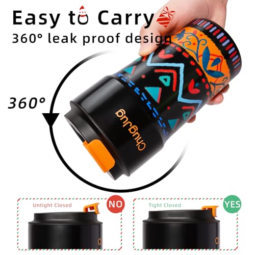 Gypsy Wool 16 oz Travel Coffee Mug with Ceramic Coating Insulated Tumbler