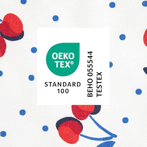 Kate Spade New York Cherry Dot Kitchen Towel, Oven Mitt & Pot Holder 4-Pack Set, 17" x 28", 7" x 13", 7" x 10", White/Red/Blue