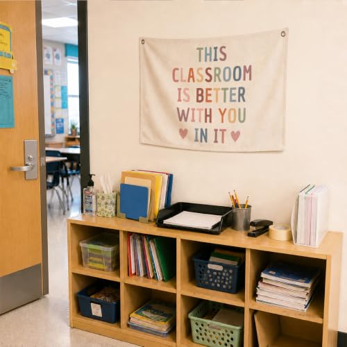 Boho Rainbow Classroom Wall Banner - Motivational Teacher Decor Flag