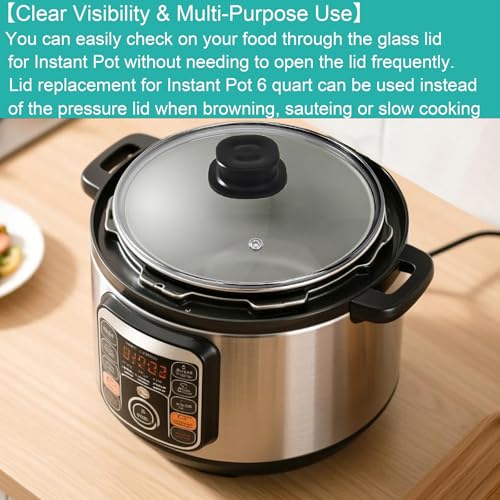 9.4-Inch Tempered Glass Lid for 6 Quart Electric Pressure Cooker Pots