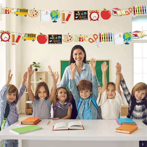 36 Pcs Back to School Wooden Hanging Ornaments for Classroom Decoration