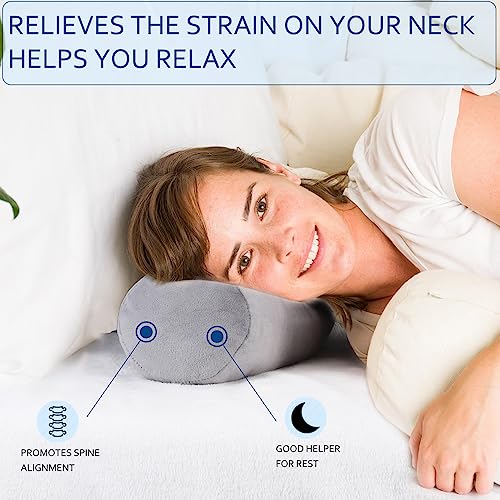 Cervical Neck Roll Pillow - Cotton Bolster for Support & Comfort