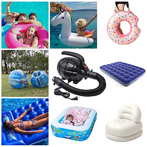 Electric Air Pump for Inflatables - 600W, 20L/min, 4 Nozzles