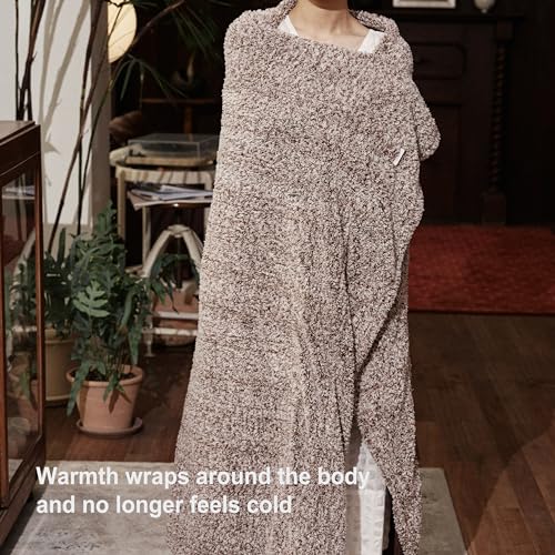 Electric Heated Blanket Throw 50" x 60" - Soft Sherpa, Auto Off, 5 Heat Settings