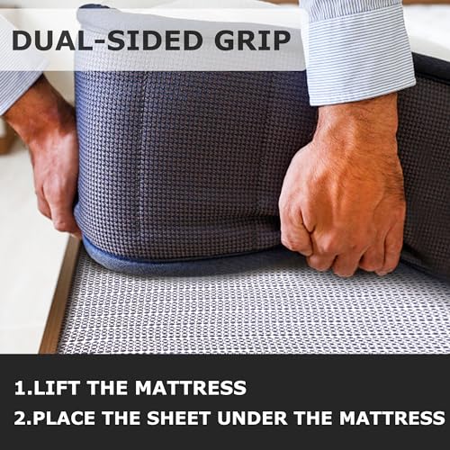 Non-Slip Rug Pad and Mattress Slide Stopper - 5 x 6.5 Ft Trimmable Grip