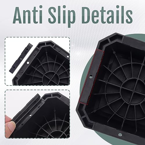 Heavy Duty 2-Inch Furniture & Bed Risers with Anti-Slip Pads - 4 Pack