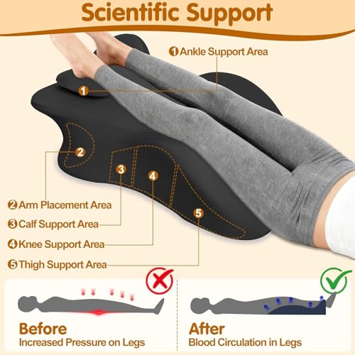 Ergonomic 27° Memory Foam Wedge Pillow for Back Support