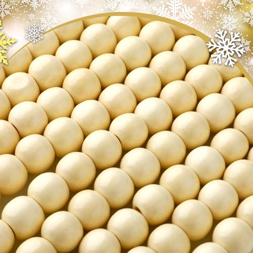 Giegxin 2 Pcs Wooden Bead Garland for Christmas Tree - Farmhouse Style, 66 Feet, Wood Color