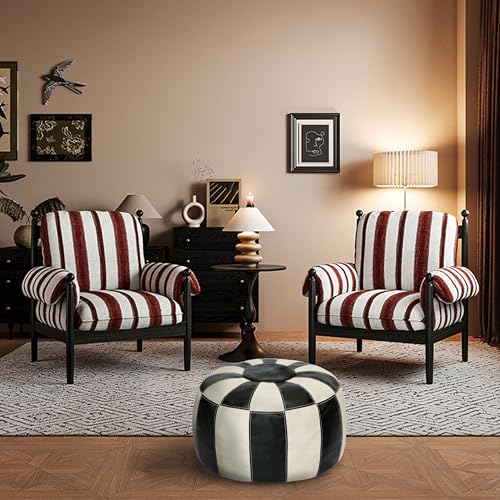 Unstuffed Moroccan Faux Leather Ottoman Pouf Storage Footstool
