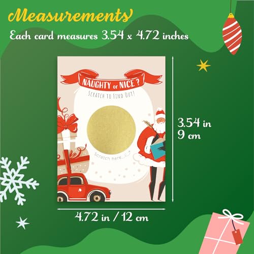MATICAN Reindeer Games Christmas Scratch-Off Cards 40-Pack - 3.5 x 4.7 in