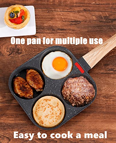 4-Cup Nonstick Granite Egg Frying Pan for Induction and Gas Stoves