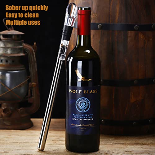 DERGUAM 3-in-1 Wine Chiller Stick with Aerator & Pourer - Fits All Standard Bottles
