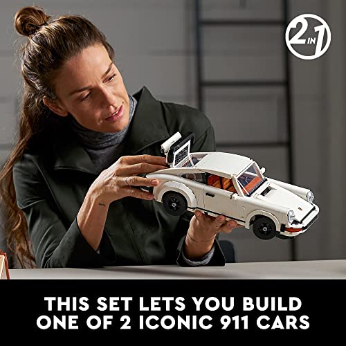 2-in-1 Classic Sports Car Model Building Kit for Adults, 1458 Pieces