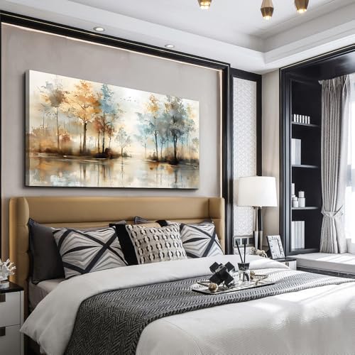 Abstract Tree Canvas Wall Art, 30x60 Inch Large Framed Painting for Home