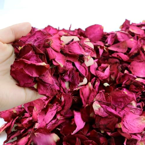 Natural Dried Red Rose Petals 150g - Biodegradable Wedding Confetti & Spa