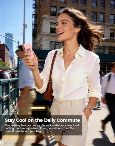 Clip-On Portable Fan for Strollers & Travel, Rechargeable Handheld Mini Fan