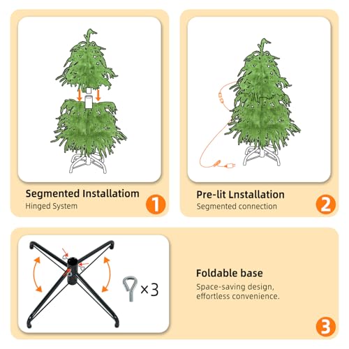 3ft Pre-Lit Real Touch Norfolk Christmas Tree with 50 Warm White LED Lights