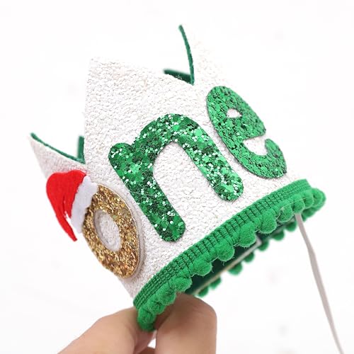 Baby First Christmas Crown - 1st Birthday Party Hat & Decoration