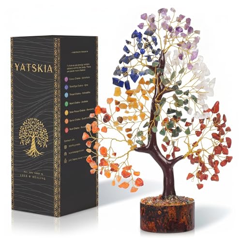 Handmade 7 Chakra Crystal Tree - Healing Energy Tree for Home Decor
