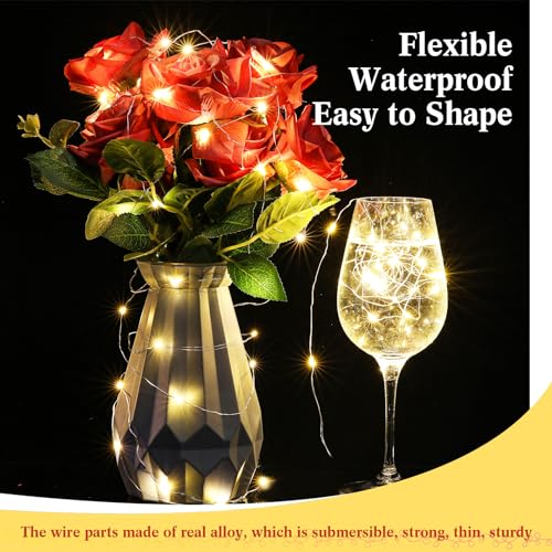 Tuanse 150 Pack Battery Operated LED Fairy String Lights Warm White - 3 Modes
