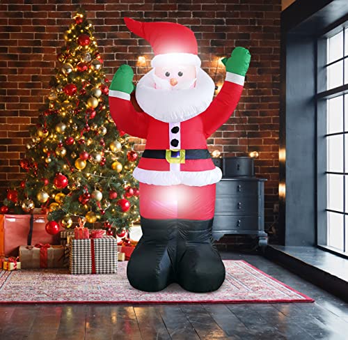 Holiday Essence 6 Ft Inflatable Santa Claus Outdoor Christmas Decoration with LED Lights